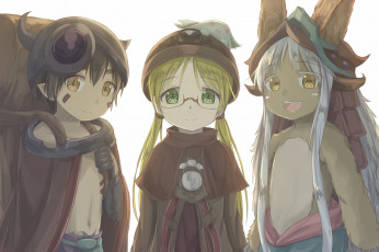 обоя аниме, made in abyss, дети