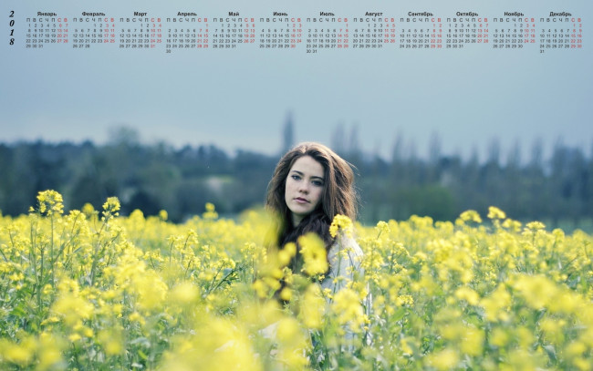 Обои картинки фото календари, девушки, лицо, цветы, взгляд