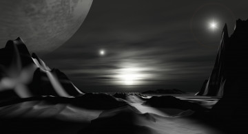 Картинка 3д+графика атмосфера настроение+ atmosphere+ +mood+ планета поверхность