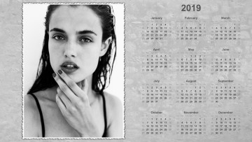 обоя календари, девушки, лицо, взгляд, женщина