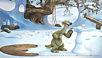 Картинка календари кино +мультфильмы 2019 calendar снег зима снеговик животное