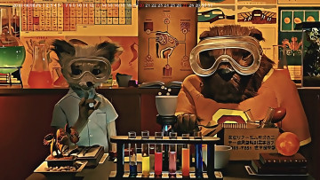 Картинка календари кино +мультфильмы маска химия урок лис пробирка calendar 2019 животное