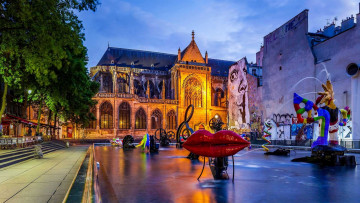 Картинка strawinsky+fountain города париж+ франция strawinsky fountain