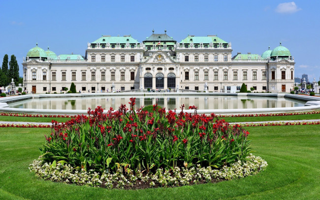 Обои картинки фото belvedere palace, города, вена , австрия, belvedere, palace