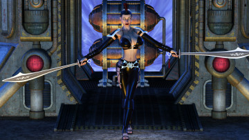 Картинка 3д+графика фантазия+ fantasy девушка фон взгляд униформа меч