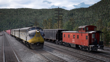 обоя видео игры, train sim world 2, поезда, железная, дорога, лес, горы