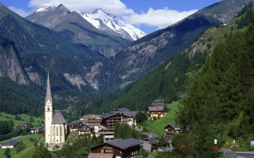 Картинка heiligenblut austria города пейзажи