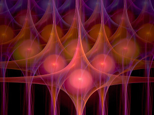 Картинка 3д графика fractal фракталы тёмный красный