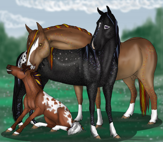 Обои картинки фото рисованные, животные, сказочные, мифические, лошади