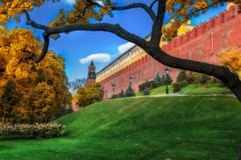 Картинка москва города москва+ россия парк стена кремль