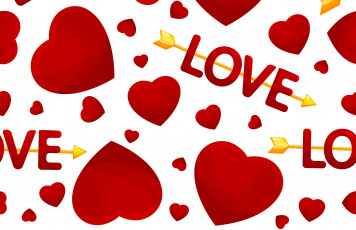 Картинка праздничные день+святого+валентина +сердечки +любовь hearts фон стрелы сердечки love