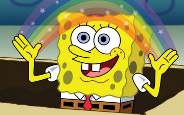 Картинка мультфильмы spongebob+squarepants глаза боб губка улыбка фон