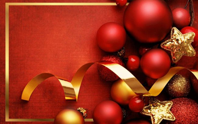 Обои картинки фото праздничные, украшения, xmas, рождество, новый, год, red, balls, decoration, new, year, праздник, шары, christmas, merry
