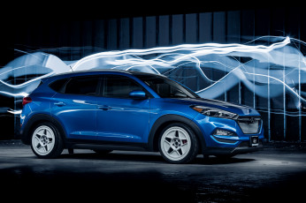 Картинка автомобили hyundai bisimoto engineering tucson 2015г синий