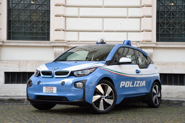 Обои картинки фото автомобили, полиция, bmw, i3, polizia, i01, 2015г