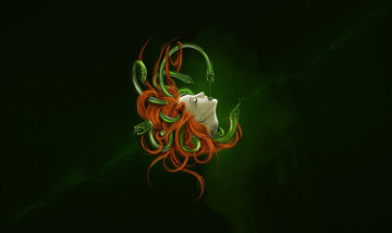 Картинка рисованное минимализм medusa фантастика глаза змей мифы medussa gorgon миф горгона медуза art рисунок девушка