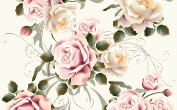 Картинка векторная+графика цветы+ flowers фон цветы текстура
