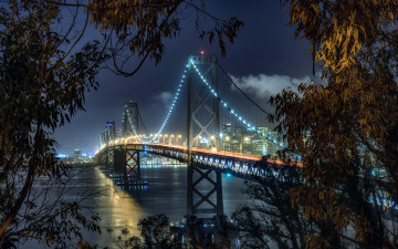 Картинка города сан-франциско+ сша мост вечер огни
