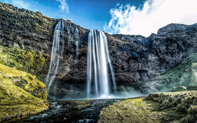 Обои картинки фото природа, водопады, водопад, поток, вода