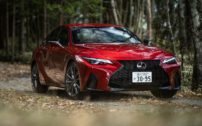 Обои картинки фото автомобили, lexus, is300, f, sport, 4k, красный, 2021, года, jp, spec, роскошные, японские, лексус