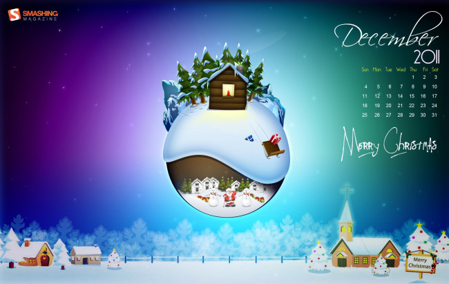 Обои картинки фото календари, праздники, салюты, дед, мороз, дома, снег, снеговик