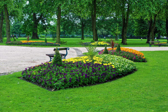 Картинка ropner park stockton on tees англия природа парк клумбы растения