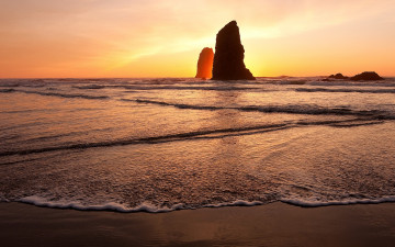 Картинка природа побережье океан волны пляж скалы