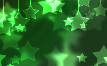 Картинка зеленые звезды праздничные векторная графика новый год