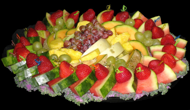 Обои картинки фото еда, фрукты, ягоды, арбуз, дыня, виноград, клубника