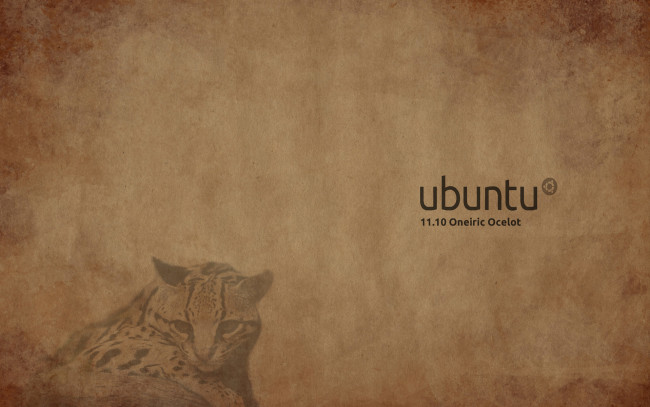 Обои картинки фото компьютеры, ubuntu linux, кот, фон, логотип