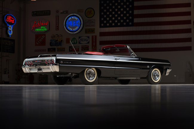 Обои картинки фото chevrolet impala ss 409 convertible, автомобили, chevrolet, impala