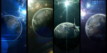 Картинка видео+игры mass+effect звезды галактика планеты вселенная