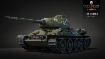 Картинка видео+игры мир+танков+ world+of+tanks tank рендер т-34-85 rudy ссср ussr
