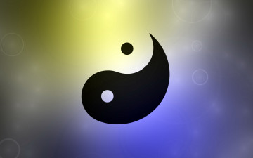 обоя 3д графика, инь-Янь , yin yang, логотип, фон, инь-Янь