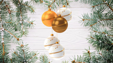 Картинка праздничные -+разное+ новый+год ветки фон шары