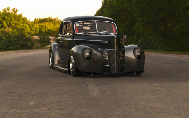 Обои картинки фото ford de-luxe 1940 coupe, автомобили, виртуальный тюнинг, ford, de, luxe, 1940, coupe, американская, классика, и, мощь, крутой, аппарат