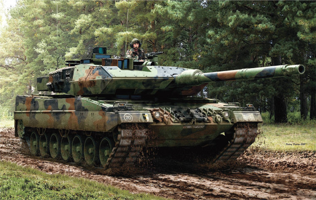 Обои картинки фото техника, военная техника, германия, leopard, обт, бундесвер, 2, танкист
