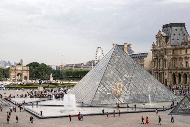 Обои картинки фото the louvre museum, города, париж , франция, the, louvre, museum