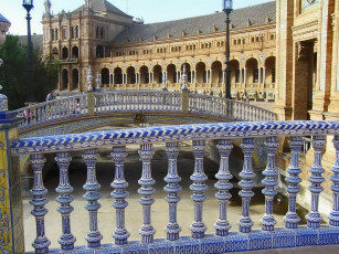 Картинка plaza de espana seville spain города севилья испания