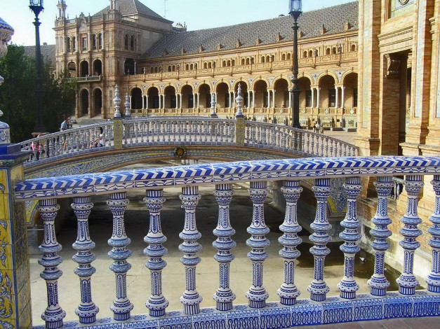 Обои картинки фото plaza, de, espana, seville, spain, города, севилья, испания