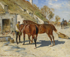 Картинка рисованные john arsenius лошадь