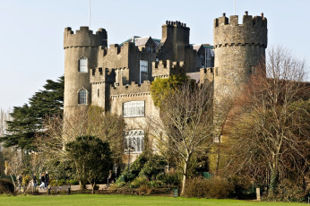 обоя замок, малахед, ирландия, города, дворцы, замки, крепости, башни, большой, каменный
