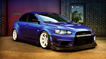 Картинка mitsubishi lancer evolution автомобили стиль автомобиль мощь скорость