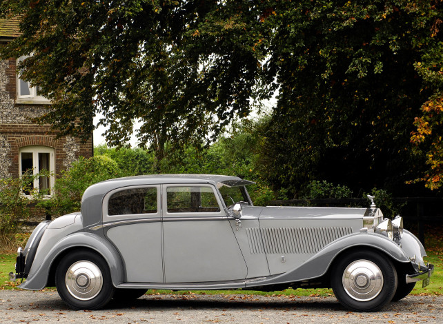 Обои картинки фото rolls, royce, phantom, continental, sports, saloon, 1932, автомобили, ретро