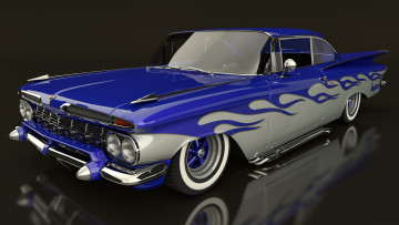 Картинка автомобили 3д 1959 chevrolet impala