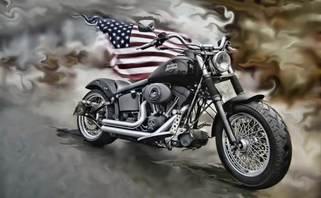 Обои картинки фото harley-davidson, мотоциклы, тяжелые, шоссейные, сша