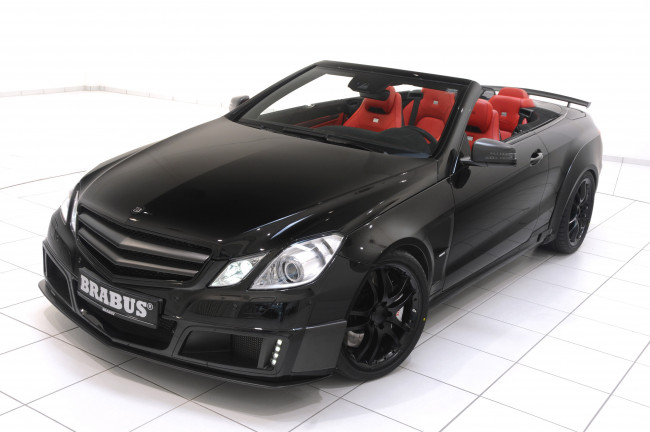 Обои картинки фото автомобили, brabus, mercedes, тюнинг, black, мерседес, кабриолет