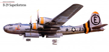 Картинка авиация 3д рисованые v-graphic boeing бомбардировщик суперкрепость superfortress b 29