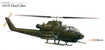 обоя авиация, 3д, рисованые, v-graphic, вертолет, боевой, многоцелевой, cobra, huey, ah, 1f