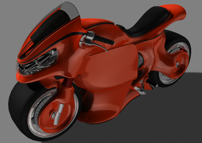 Обои картинки фото мотоциклы, 3d, фон, мотоцикл, красный